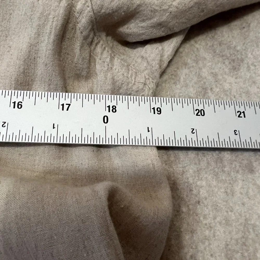 Free People Sweet Melody Trench Coat Size XS Natural Beige Linen Blend Duster - Picture 11 of 12